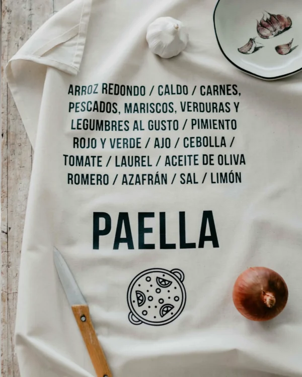 Paño de cocina Receta Paella - Imagen 3